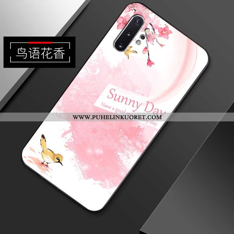 Kuori, Kuoret Samsung Galaxy Note 10+ Suojaus Pesty Suede Kuori Kotelo Ripustettavat Koristeet Pinkk