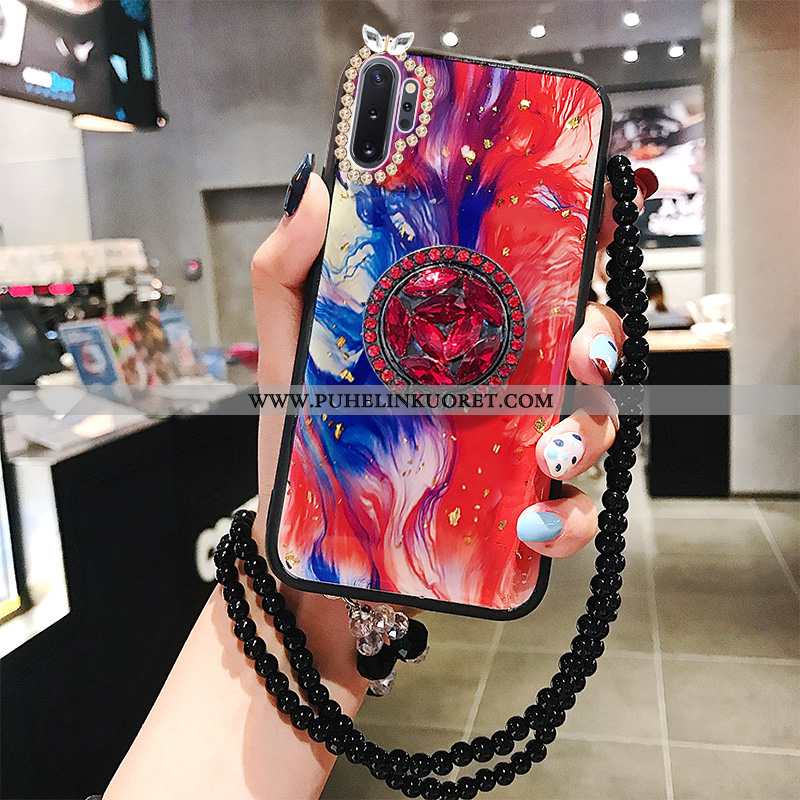 Kuori, Kuoret Samsung Galaxy Note 10+ Suojaus Rhinestone Inlay Net Red Punainen All Inclusive