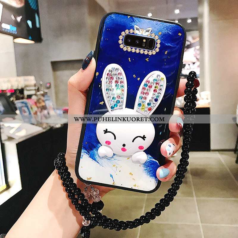 Kuoret, Kotelo Samsung Galaxy Note 8 Rhinestone Inlay Ripustettavat Koristeet Net Red Punainen