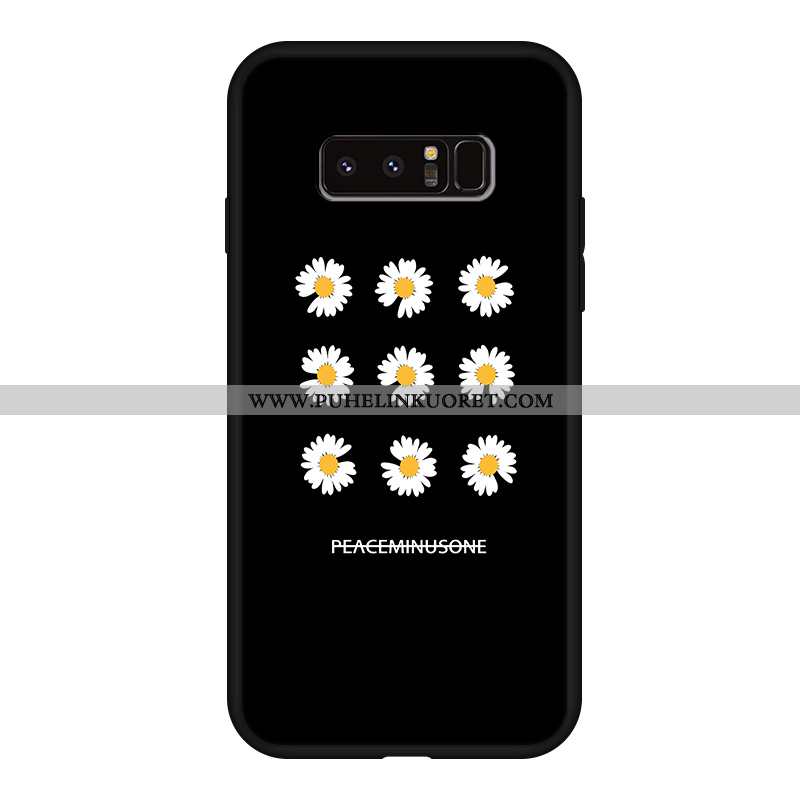 Kuoret, Kotelo Samsung Galaxy Note 8 Persoonallisuus Pehmeä Neste Tähti Pesty Suede Mustat