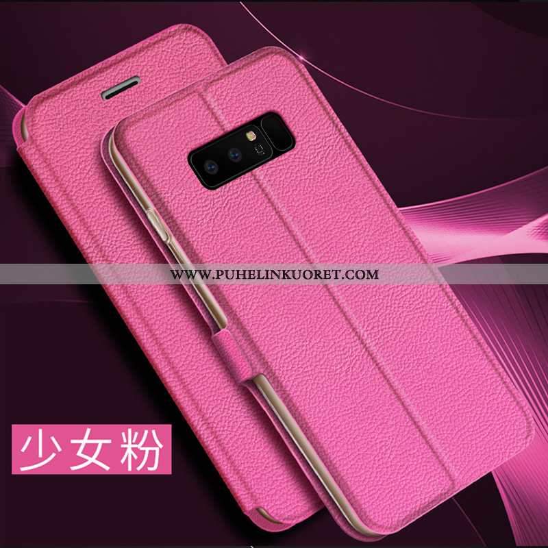 Kotelo, Kuori Samsung Galaxy Note 8 Suuntaus Nahkakuori All Inclusive Murtumaton Pinkki