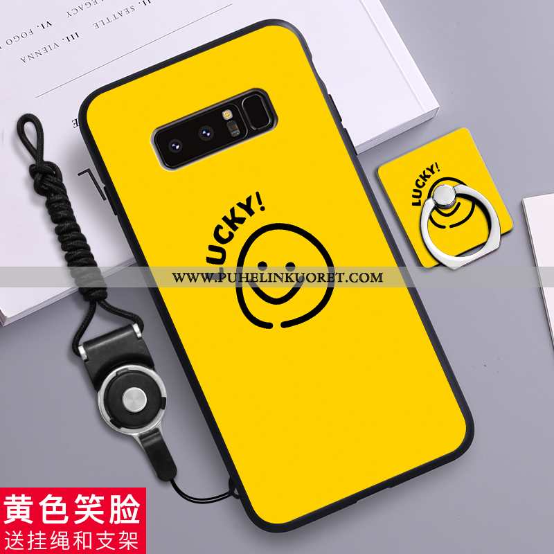 Kuori, Kuoret Samsung Galaxy Note 8 Pesty Suede Persoonallisuus Sarjakuva Kuori Murtumaton Keltaiset