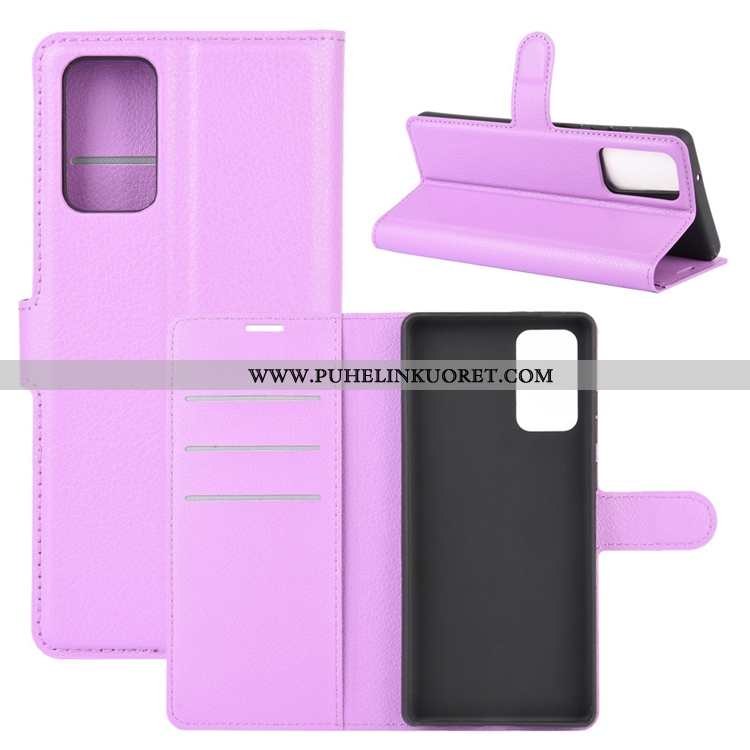 Kuori, Kuoret Samsung Galaxy Note20 Ultra Nahkakuori Pesty Suede Puhelimen Kuori Jauhe Pinkki