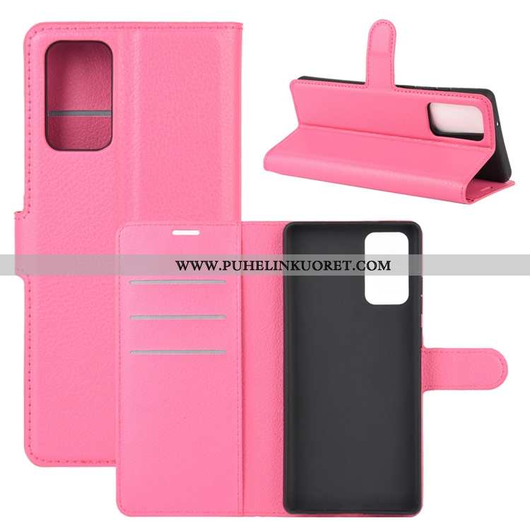 Kuori, Kuoret Samsung Galaxy Note20 Ultra Nahkakuori Pesty Suede Puhelimen Kuori Jauhe Pinkki