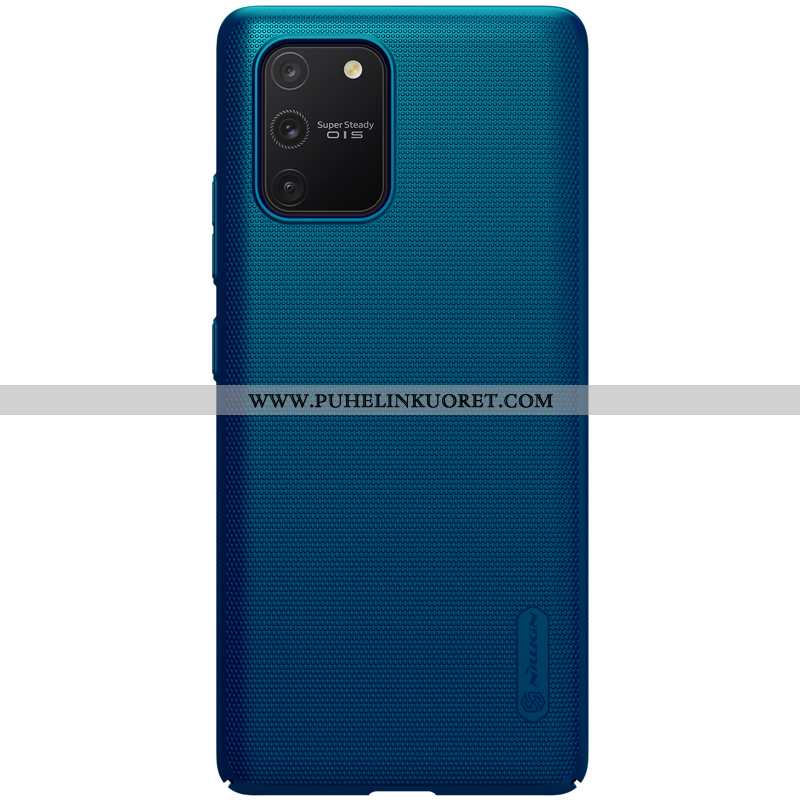 Kotelo, Kuori Samsung Galaxy S10 Lite Suojaus Pesty Suede Sininen Ultra