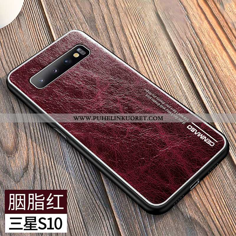 Kotelo, Kuori Samsung Galaxy S10 Pesty Suede Persoonallisuus Valo Suojaus Luova Mustat