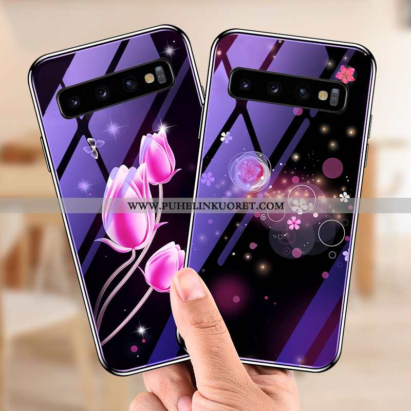 Kotelo, Kuori Samsung Galaxy S10 Suojaus Lasi Puhelimen All Inclusive Kotelo Violetti