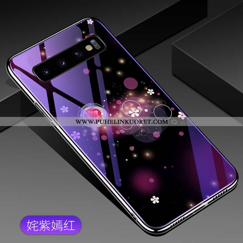 Kotelo, Kuori Samsung Galaxy S10 Suojaus Lasi Puhelimen All Inclusive Kotelo Violetti