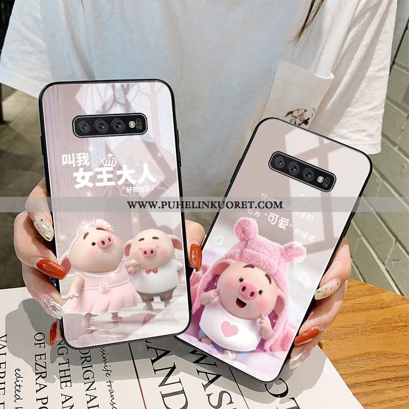 Kotelo, Kuori Samsung Galaxy S10 Suuntaus Silikoni Suojaus Kotelo Pinkki