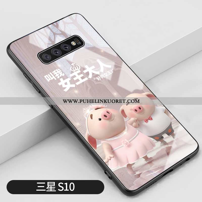 Kotelo, Kuori Samsung Galaxy S10 Suuntaus Silikoni Suojaus Kotelo Pinkki