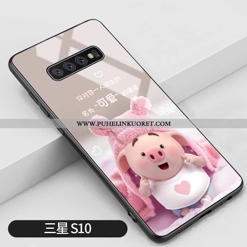 Kotelo, Kuori Samsung Galaxy S10 Suuntaus Silikoni Suojaus Kotelo Pinkki