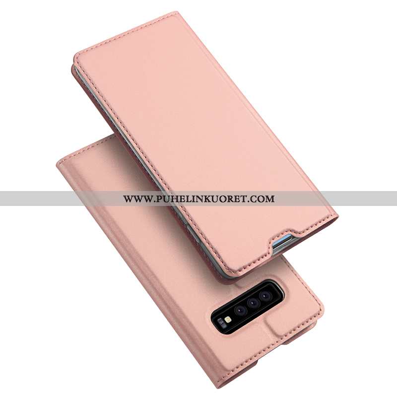 Kuoret, Kotelo Samsung Galaxy S10+ Nahkakuori Kortti Nuoret Murtumaton Uusi Pinkki