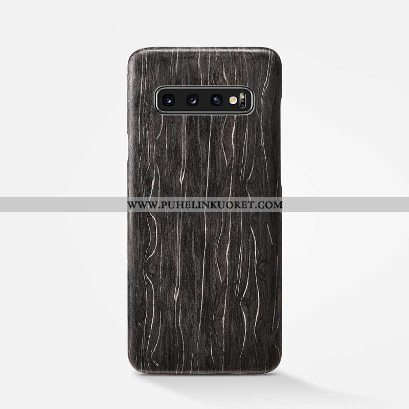 Kuori, Kuoret Samsung Galaxy S10+ Suojaus Pesty Suede Takakansi Khaki Puu