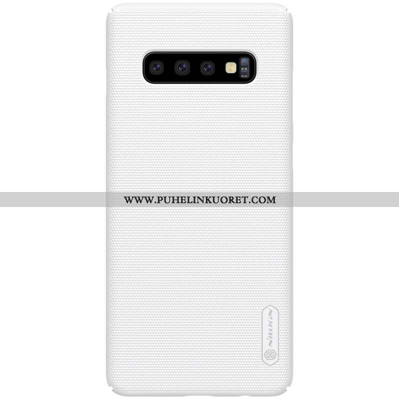 Kotelo, Kuori Samsung Galaxy S10+ Suojaus Pesty Suede All Inclusive Kulta Sininen