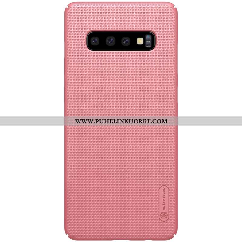 Kotelo, Kuori Samsung Galaxy S10+ Suojaus Pesty Suede All Inclusive Kulta Sininen