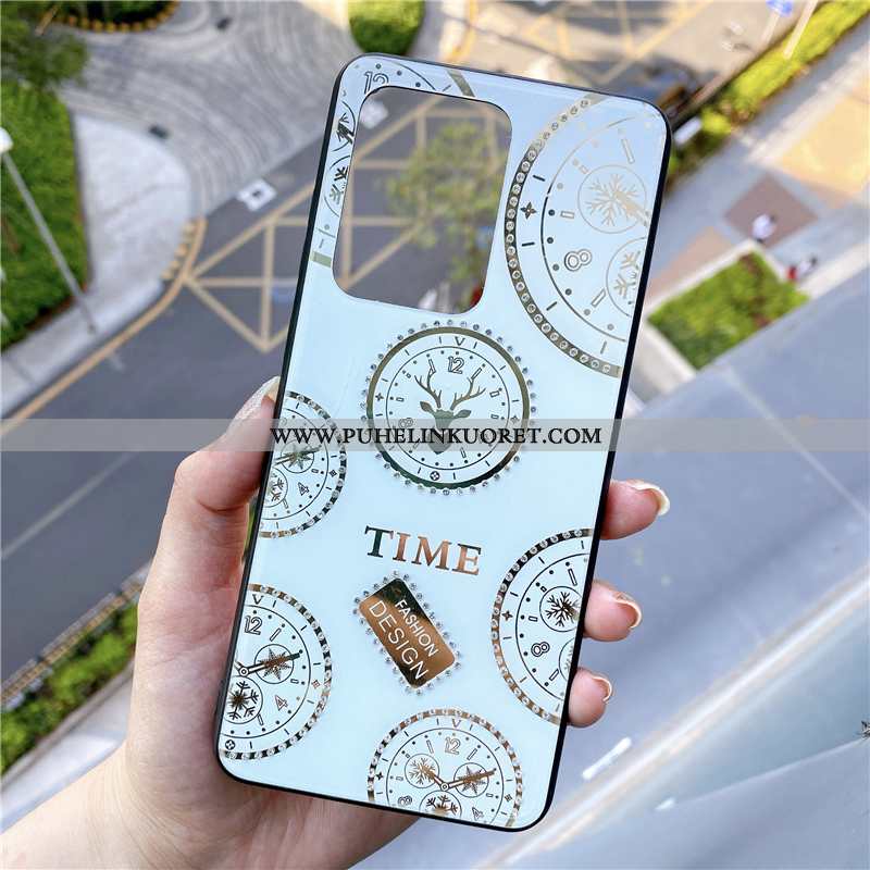 Kuoret, Kotelo Samsung Galaxy S20 Ultra Lasi Ylellisyys Kova Rhinestone Inlay Tähti Valkoinen