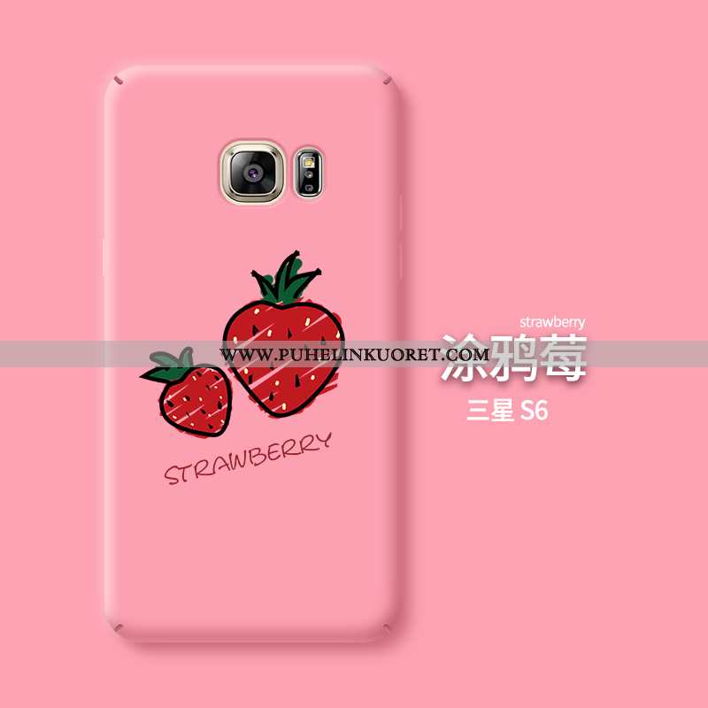 Kuori, Kuoret Samsung Galaxy S6 Suojaus Pesty Suede Kuori Jauhe Tuuli Pinkki