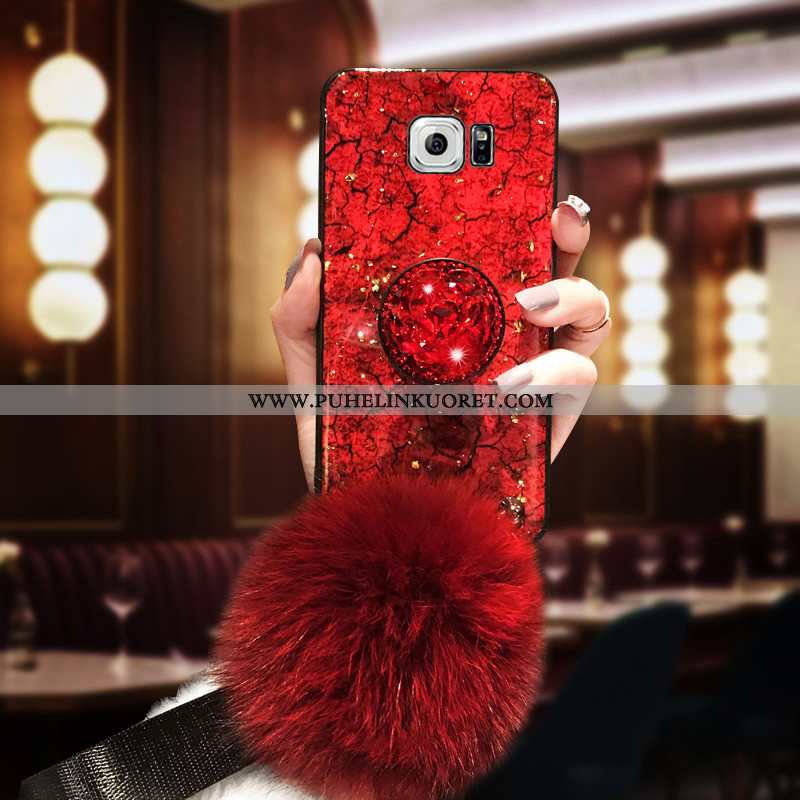 Kotelo, Kuori Samsung Galaxy S6 Rhinestone Inlay Pehmeä Neste All Inclusive Suojaus Ylellisyys Vihre