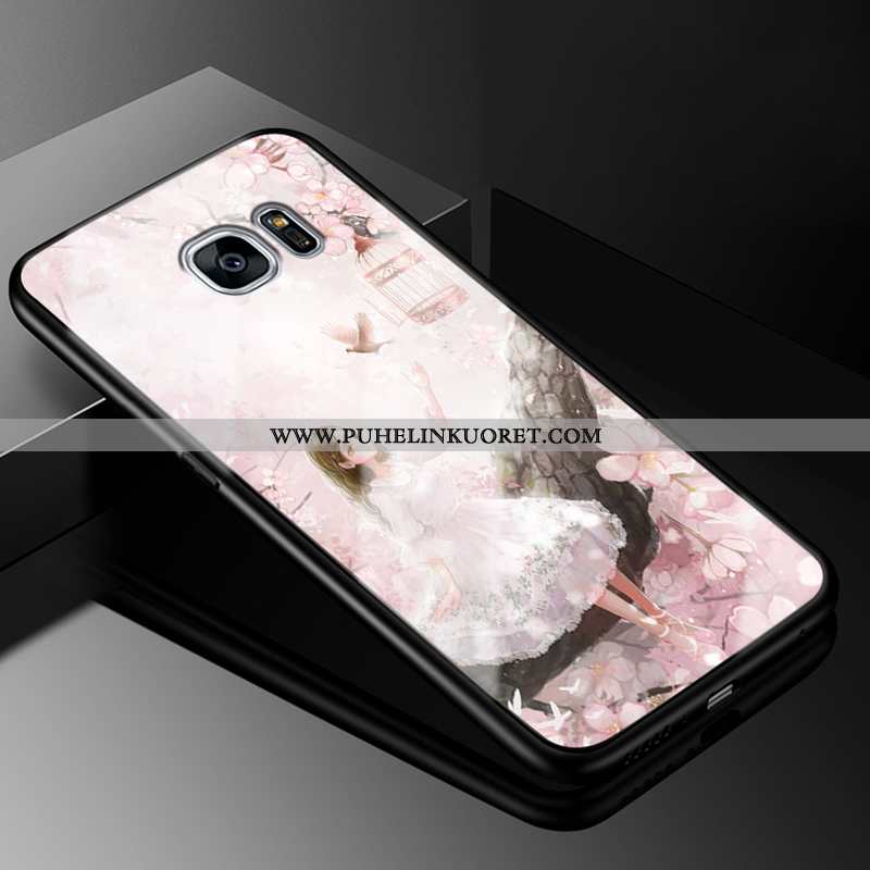 Kuori, Kuoret Samsung Galaxy S7 Edge Suojaus Lasi Kotelo Tila Kova Violetti