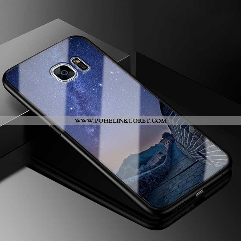 Kuori, Kuoret Samsung Galaxy S7 Edge Suojaus Lasi Kotelo Tila Kova Violetti