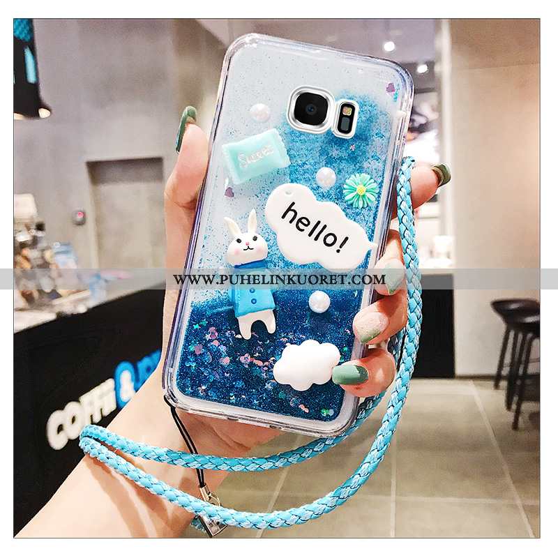 Kuori, Kuoret Samsung Galaxy S7 Silikoni Suojaus Pehmeä Neste Sininen Tähti