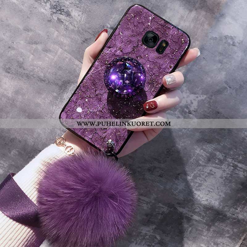 Kuori, Kuoret Samsung Galaxy S7 Pesty Suede Persoonallisuus Pehmeä Neste Suojaus Tähti Violetti