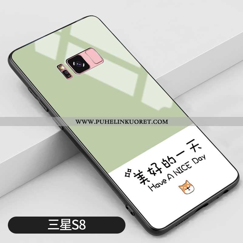 Kotelo, Kuori Samsung Galaxy S8 Lasi Persoonallisuus Yksinkertainen Murtumaton Tähti Vihreä