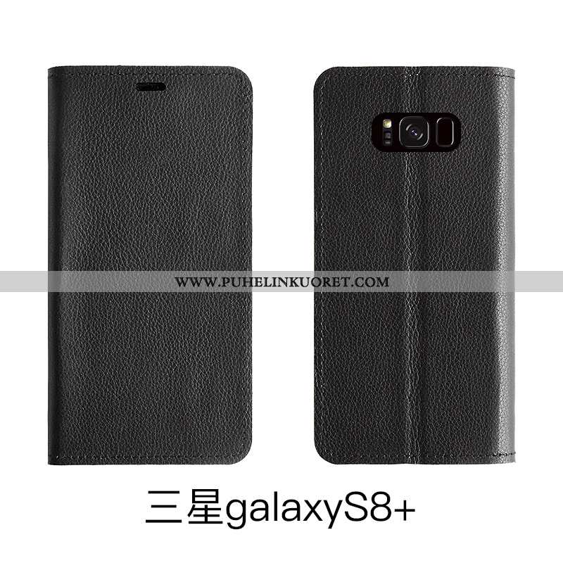 Kotelo, Kuori Samsung Galaxy S8+ Nahka Suojaus Aito Nahka Kuoret Kotelo Ruskea