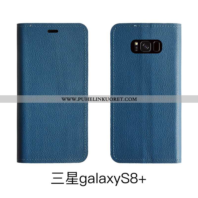 Kotelo, Kuori Samsung Galaxy S8+ Nahka Suojaus Aito Nahka Kuoret Kotelo Ruskea