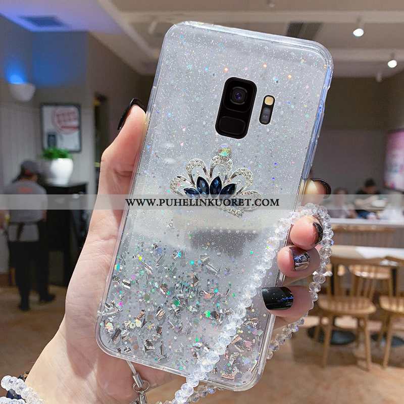 Kuori, Kuoret Samsung Galaxy S9 Suuntaus Suojaus Tähti Rhinestone Inlay Näytönsuojus Pinkki