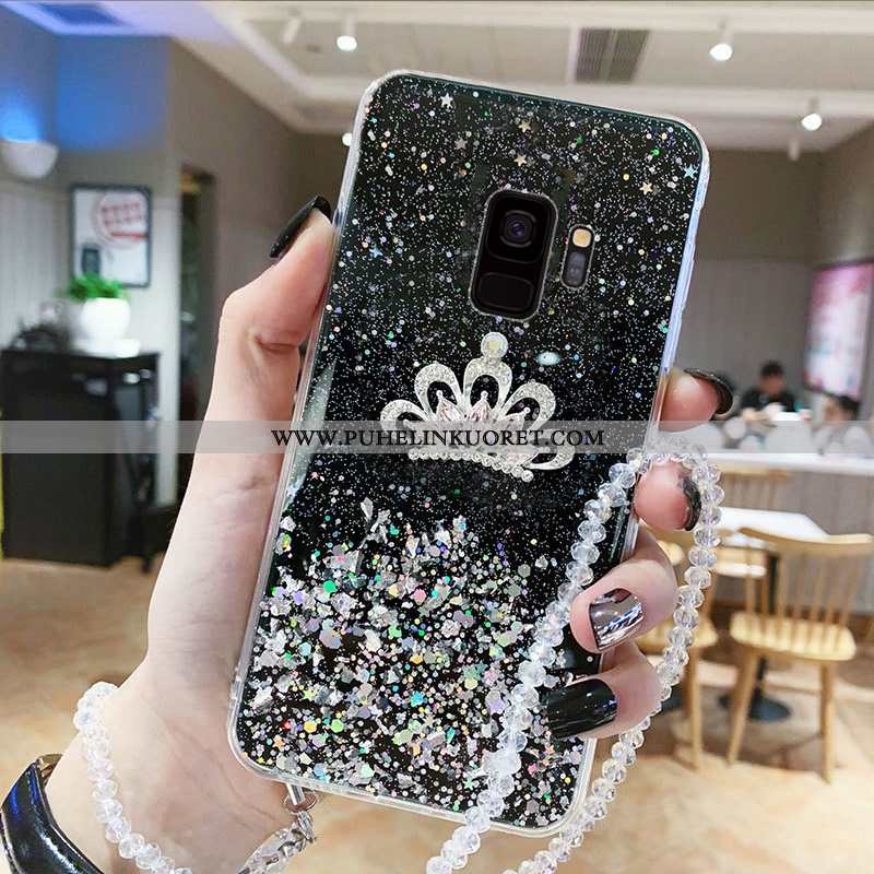 Kuori, Kuoret Samsung Galaxy S9 Suuntaus Suojaus Tähti Rhinestone Inlay Näytönsuojus Pinkki