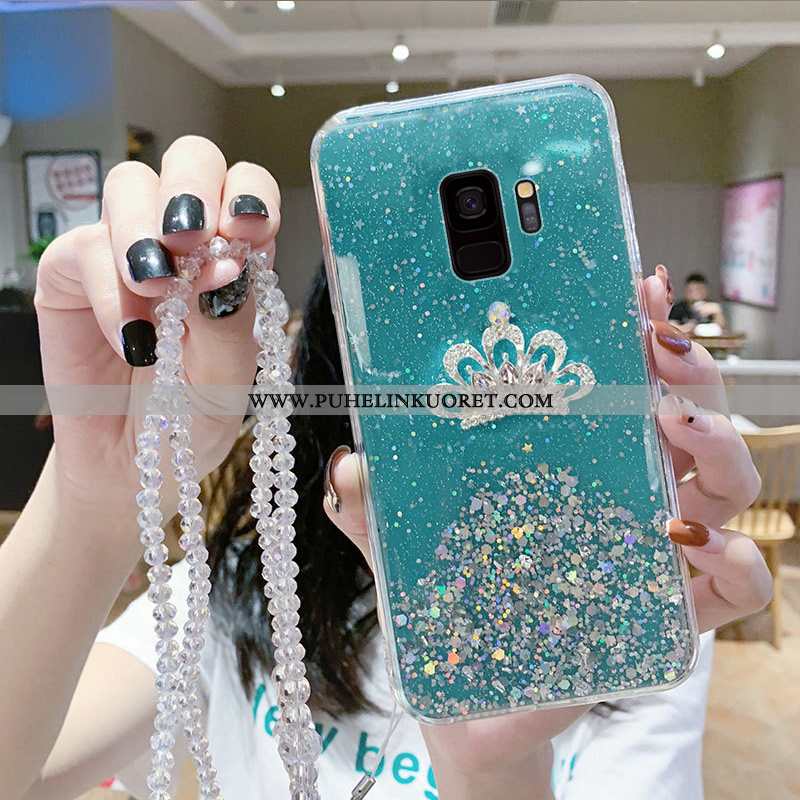 Kuori, Kuoret Samsung Galaxy S9 Suuntaus Suojaus Tähti Rhinestone Inlay Näytönsuojus Pinkki