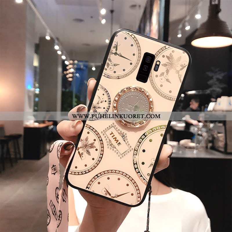 Kuoret, Kotelo Samsung Galaxy S9+ Rhinestone Inlay Ripustettavat Koristeet Pehmeä Neste Kuori Suojau