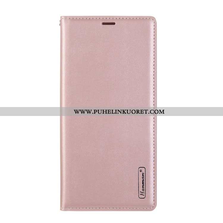 Kuoret, Kotelo Sony Xperia 1 Ii Aito Nahka Nahkakuori Kortti Jauhe Magneettinen Pinkki