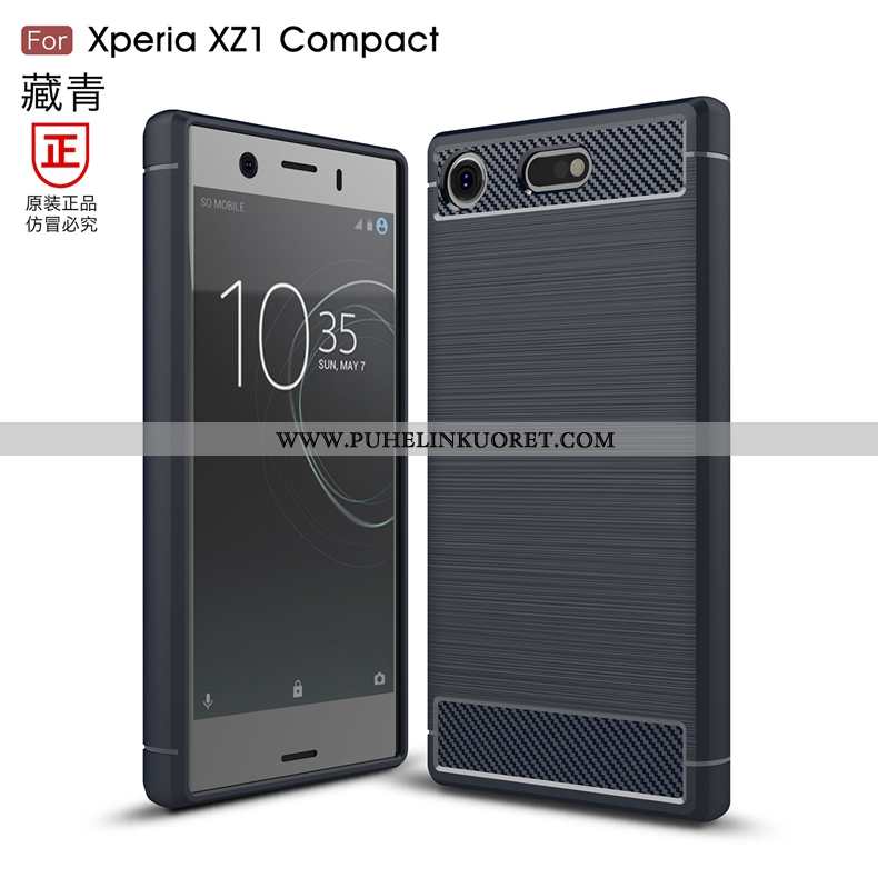 Kuoret, Kotelo Sony Xperia Xz1 Compact Suojaus Kukkakuvio Kuori Johdin Kuitu Mustat