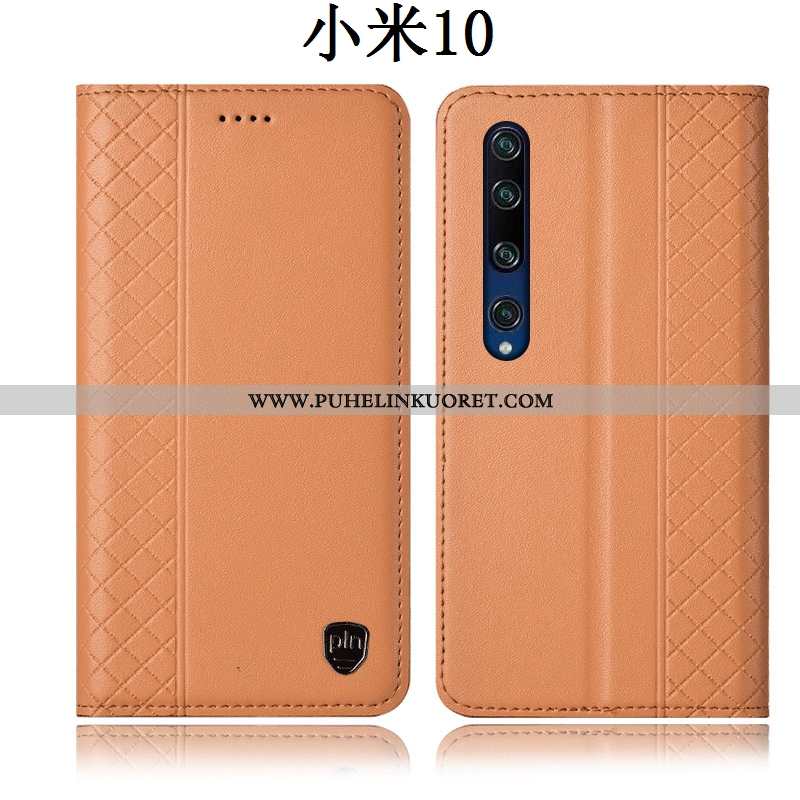 Kuori, Kuoret Xiaomi Mi 10 Nahkakuori Suojaus Kuori Puhelimen Nuoret Keltaiset