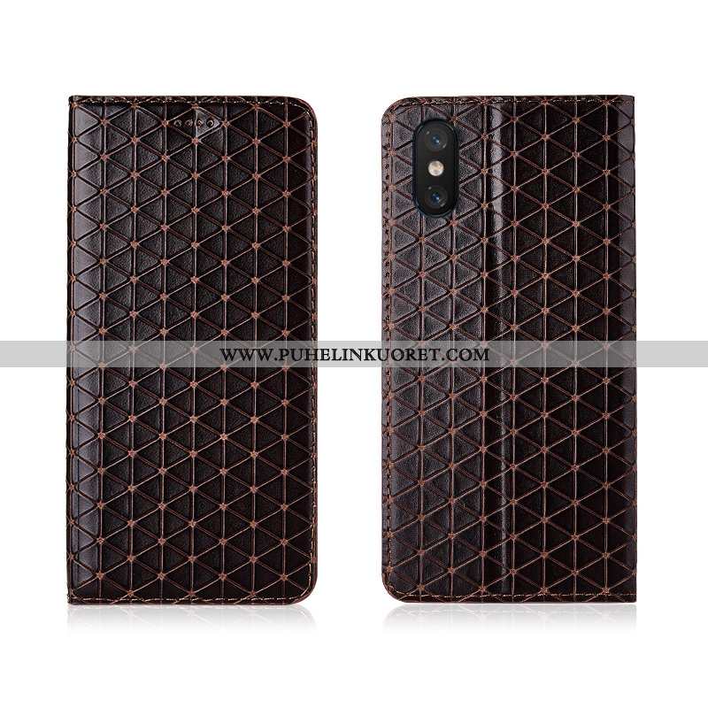 Kuoret, Kotelo Xiaomi Mi 8 Pro Aito Nahka Kukkakuvio Silikoni Murtumaton Puhelimen Pinkki