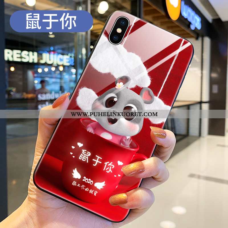 Kotelo, Kuori Xiaomi Mi 8 Pro Ihana Kukkakuvio Rotta Net Red Punainen