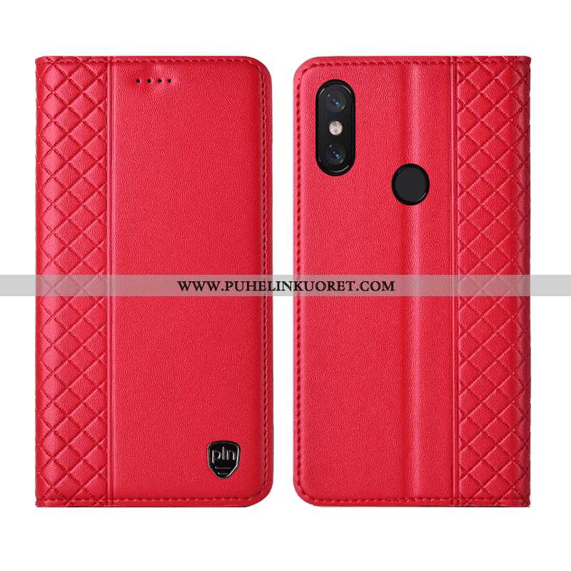 Kuori, Kuoret Xiaomi Mi 8 Pro Nahkakuori Aito Nahka Murtumaton Kukkakuvio Keltainen Keltaiset