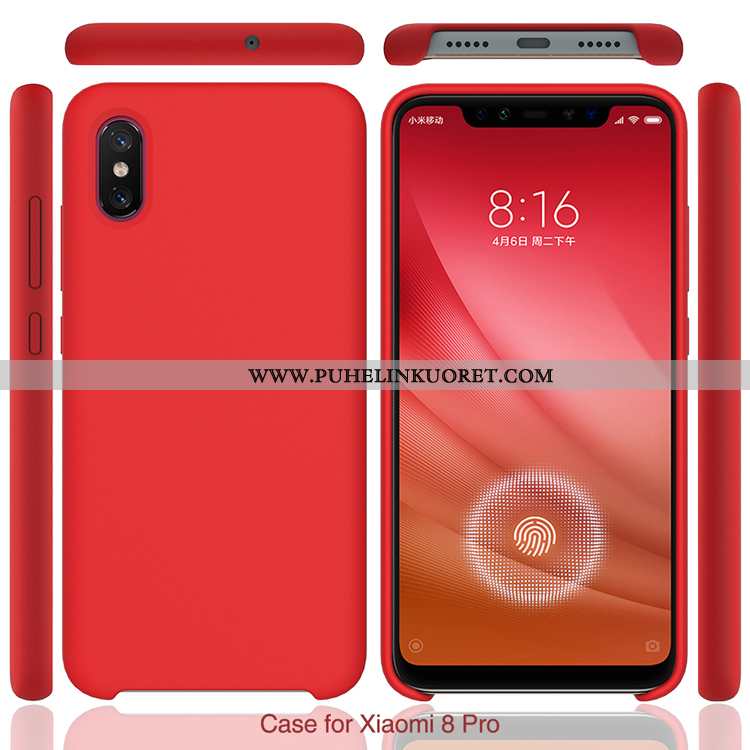 Kuori, Kuoret Xiaomi Mi 8 Pro Silikoni Kukkakuvio Murtumaton Pieni Kuori Violetti