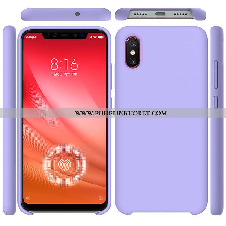 Kuori, Kuoret Xiaomi Mi 8 Pro Silikoni Kukkakuvio Murtumaton Pieni Kuori Violetti