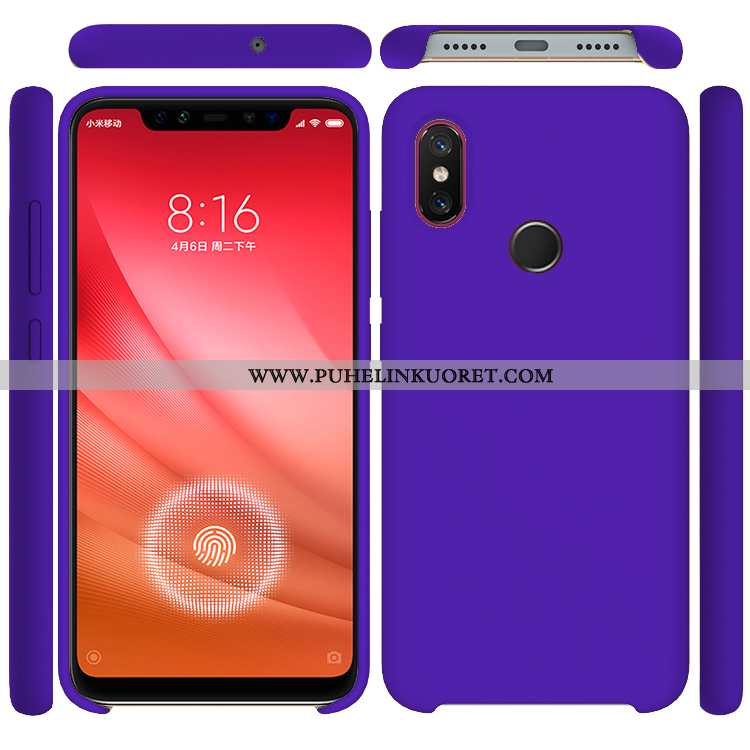 Kuori, Kuoret Xiaomi Mi 8 Pro Silikoni Kukkakuvio Murtumaton Pieni Kuori Violetti