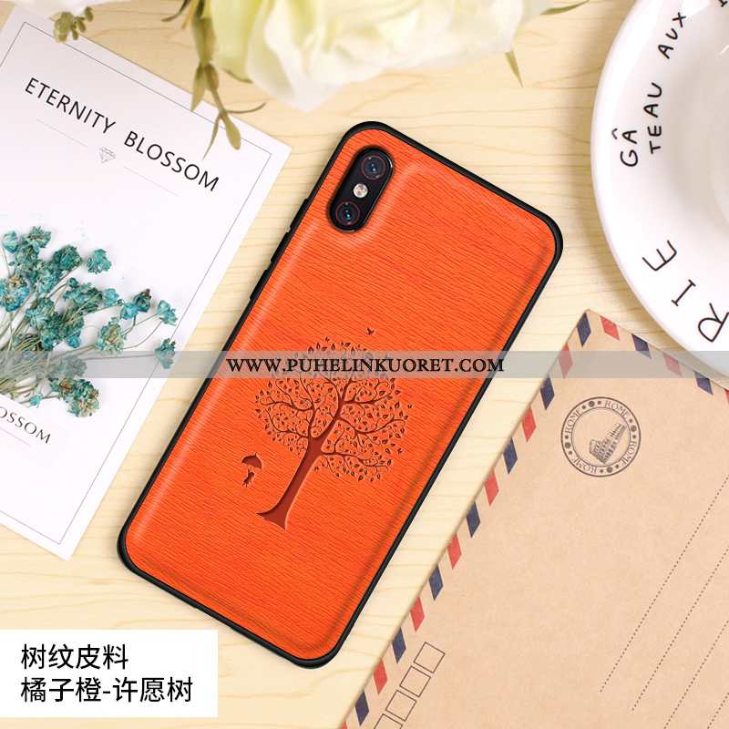 Kotelo, Kuori Xiaomi Mi 8 Pro Pesty Suede Persoonallisuus Pieni Puhelimen Oranssi