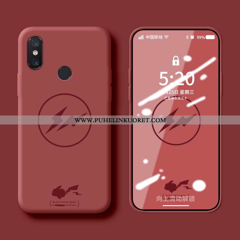 Kuoret, Kotelo Xiaomi Mi 8 Pro Silikoni Suojaus All Inclusive Net Red Kukkakuvio Turkoosi