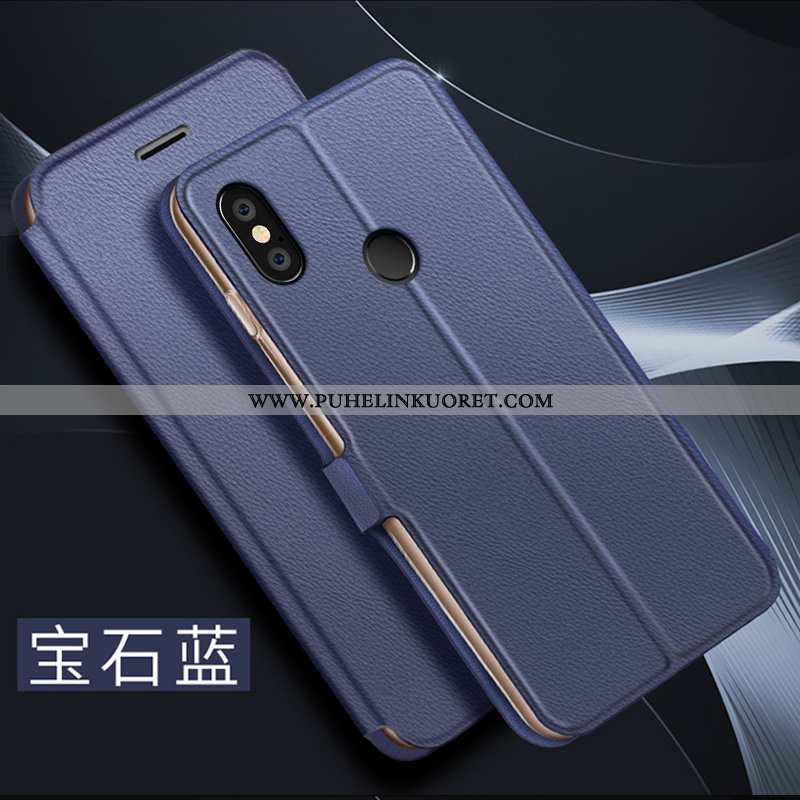 Kuori, Kuoret Xiaomi Mi 8 Suojaus Nahkakuori Valo Kotelo Suuntaus Sininen