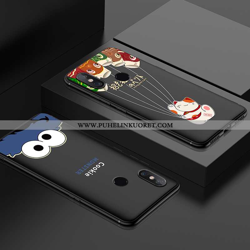 Kuoret, Kotelo Xiaomi Mi 8 Ultra Pehmeä Neste Suojaus Kukkakuvio Valo Mustat