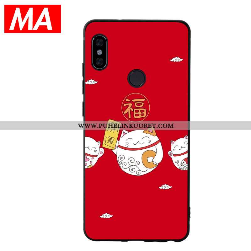 Kuoret, Kotelo Xiaomi Mi 8 Silikoni Luova Festivaali Puhelimen Punainen