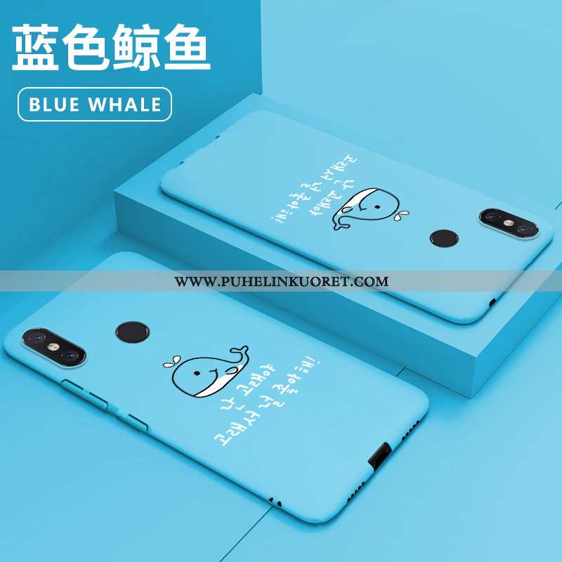Kuori, Kuoret Xiaomi Mi 8 Sarjakuva Kukkakuvio Murtumaton Ultra Sininen