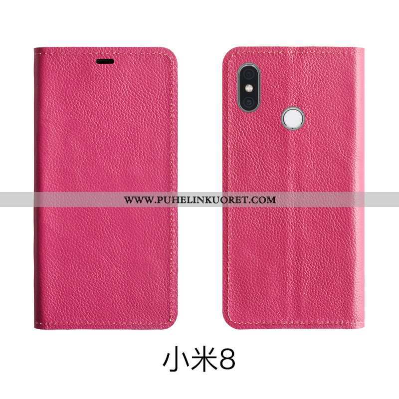 Kotelo, Kuori Xiaomi Mi 8 Suojaus Nahkakuori Nuoret Kuoret Pinkki