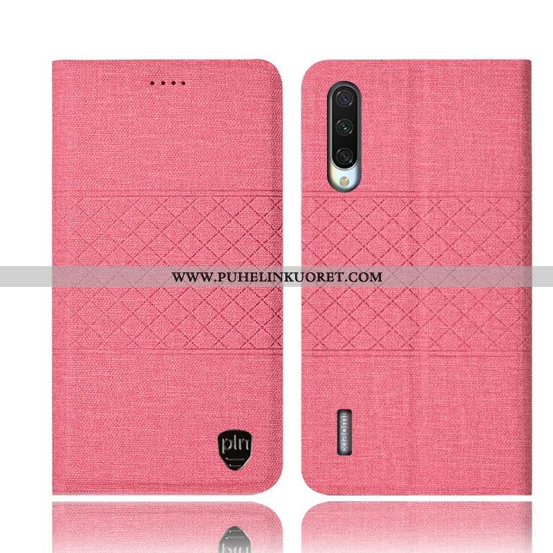 Kuori, Kuoret Xiaomi Mi 9 Lite Pellava Nahkakuori Suojaus All Inclusive Pinkki